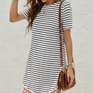 Striped T-Shirt Dress  *ALL ITEMS ARE NEW, FROM MY CLOSED BOUTIQUE* #9278